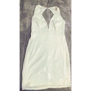 White sequin dress